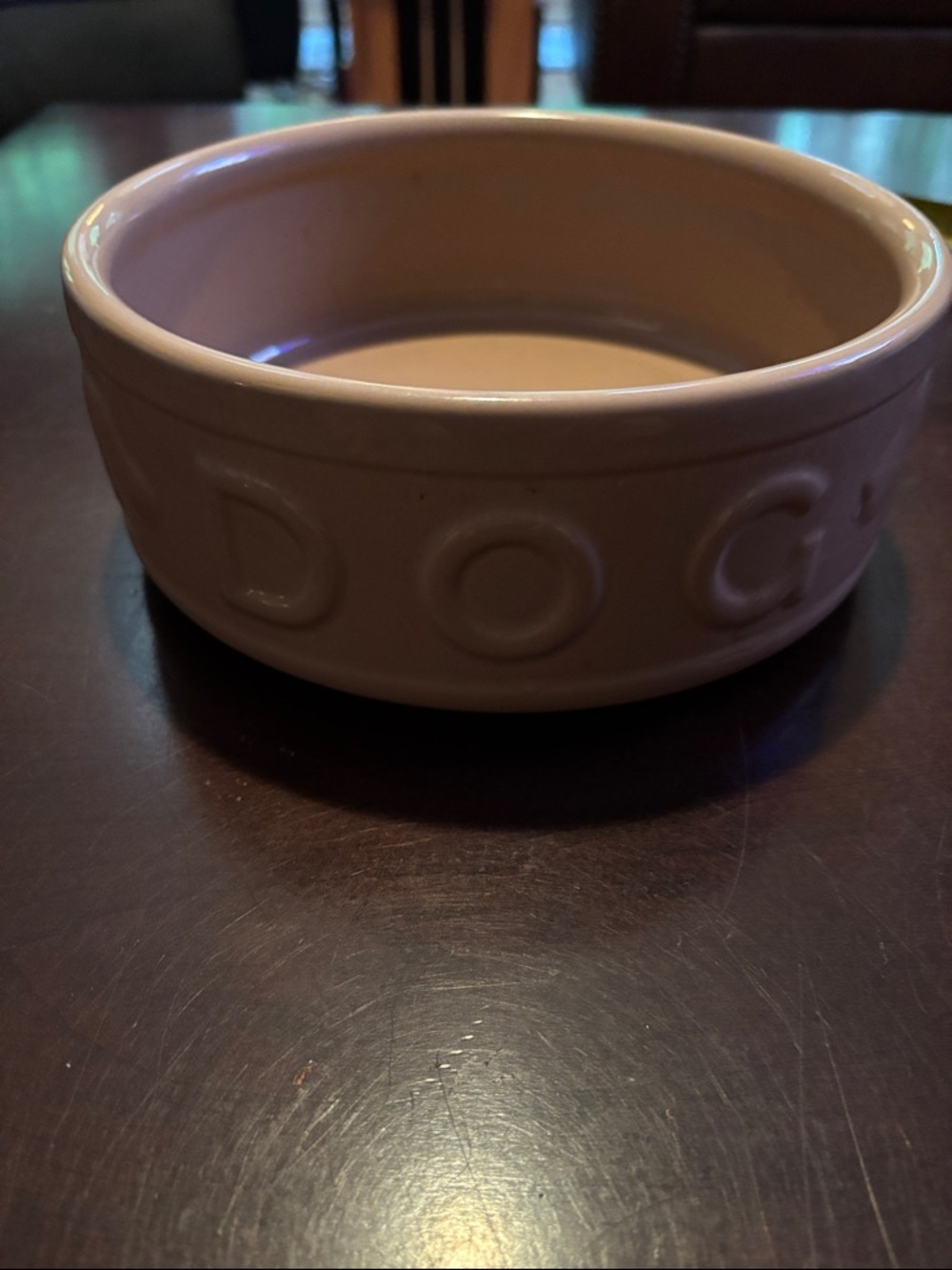 Premium Dog Dish Glazed Beige Ceramic Bowl